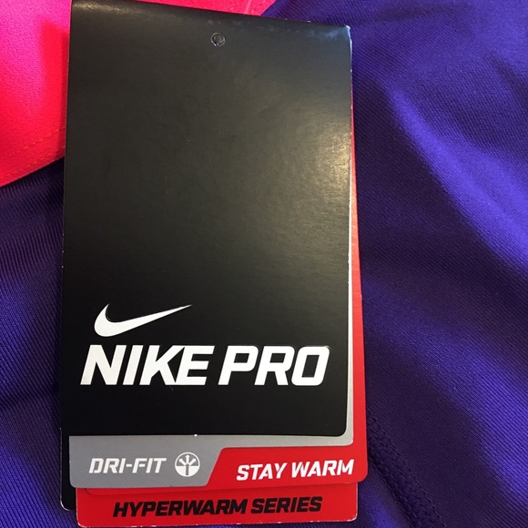 NWT Nike Pro Hyperwarm Purple Tight 3.0 XS - Picture 7 of 7